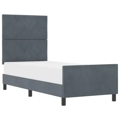 vidaXL Postelja Temno Siva 80x200 cm Žamet