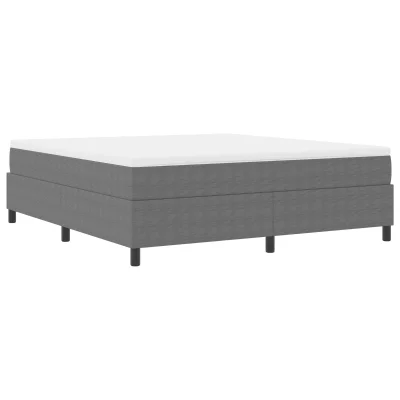 vidaXL Box Spring Postelja Svetlo Siva Super King Kordurobna Tkanina
