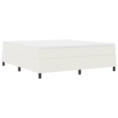 vidaXL Box Spring Postelja Krem Super King Žametna Tkanina