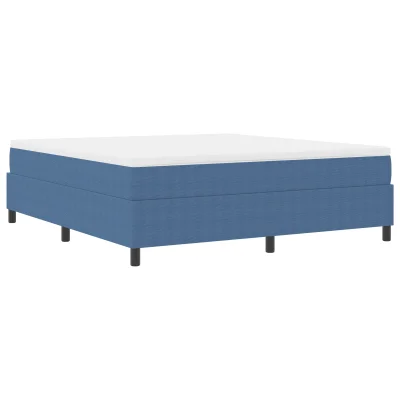 vidaXL Box Spring Postelja Modra Super King iz Corduroy Ziprti
