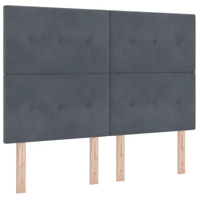 vidaXL Ozadje Gumbasto DRobno Temno Sivo 160 cm Žamet