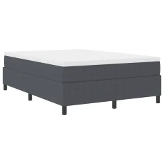 vidaXL Box Spring Postelja Temno Siva 160x200 cm Cordurodno Blago