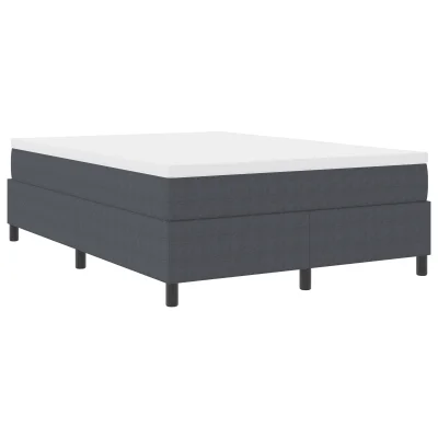 vidaXL Box Spring Postelja Temno Siva 160x200 cm Cordurodno Blago