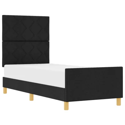 vidaXL postelja črna 80x200 cm tkanina