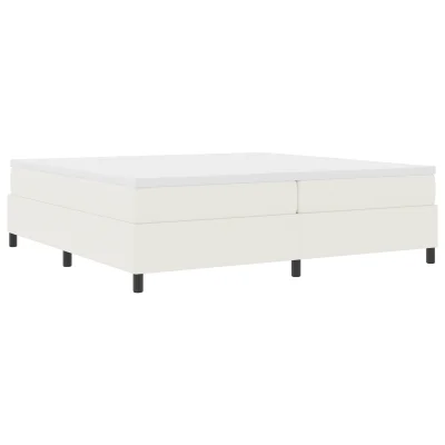 vidaXL Box Spring postelja Krem 200x200 cm iz korduroj tkanine