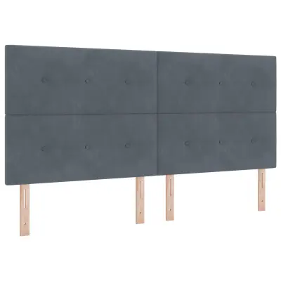 vidaXL LED Oprema Plošča Temno Siva 100 cm Žamet