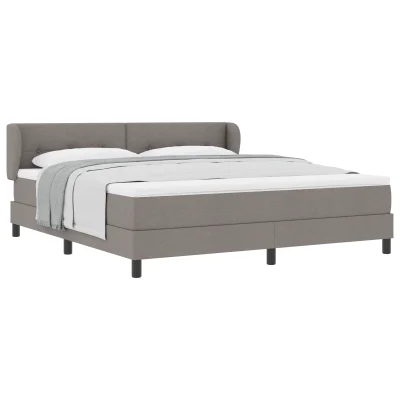 vidaXL Box Spring postelja s prejemo Taupe 180x200 cm Tkanina