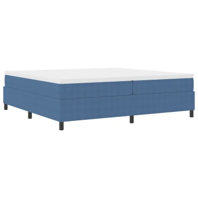 vidaXL Box Spring Postelja Modra 200x200 cm Iz žametne tkanine