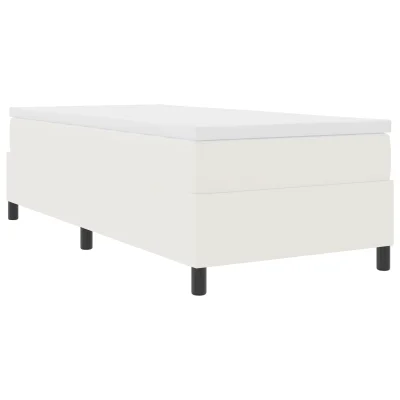 vidaXL Postelja s pomičnim dnom Krem 100x200 cm iz kordurojskega blaga