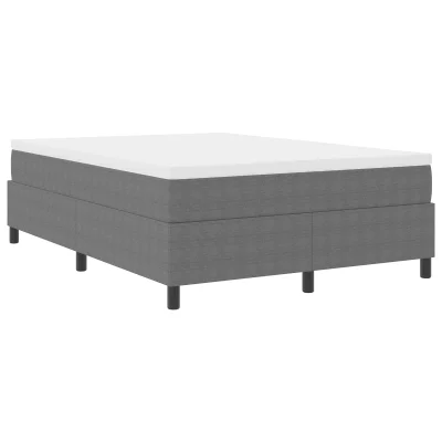 vidaXL Box Spring Postelja Svetlo Siva 140x200 cm Svilnata Tkanina