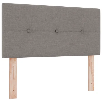 vidaXL LED Glava postelje s prijetnimi gumbi Taupe 80 cm Tkanina