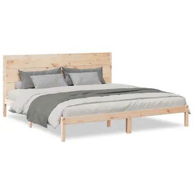 vidaXL Daljši posteljni okvir brez vzmetnice 200x210 cm trden les