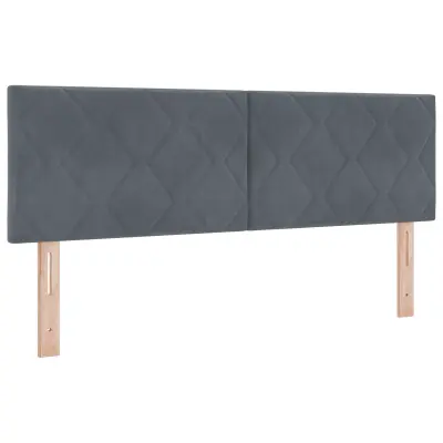 vidaXL Vzglavje z dizajnom diamantnih blokov temno sivo 140 cm