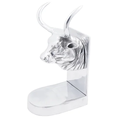 vidaXL Knjižni podstavki 2 kosa Srebrna 17x15x27 cm Aluminij Bika