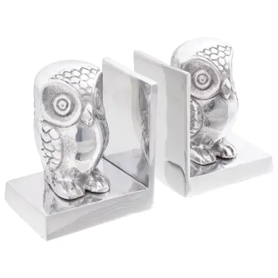 vidaXL Knjžni podstavki 2 kosa Srebrna 7x9x11 cm Aluminij Ostrov