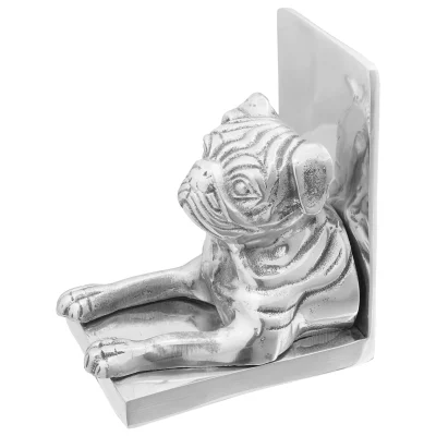 vidaXL Knjžne podstavke 2 kosa Srebrna 12x15x18 cm Aluminij Psica