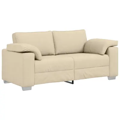 vidaXL Ljubezenski sedež Krem 140 cm Tkanina