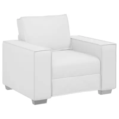 vidaXL Sedežna garnitura Bela 59 cm Umetno usnje