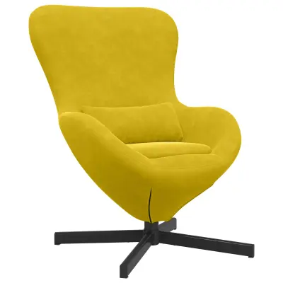 vidaXL Egg Chair Rumena Velur
