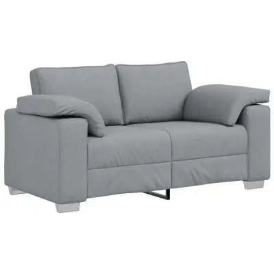 vidaXL Dvosedežna Sofa Svetlo Siva 120 cm Tkanina