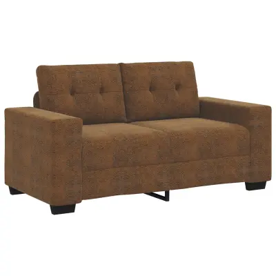 vidaXL Dvosedežna garnitura Rjava 120 cm umetno usnje