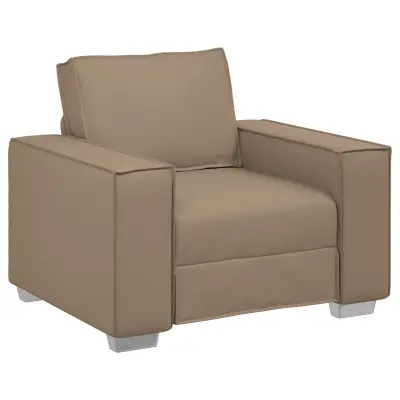 vidaXL Sofa stol Cappuccino 59 cm umetna usnje