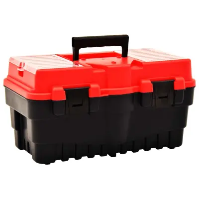 vidaXL Škatla za orodje plastična 462x256x242 mm rdeča