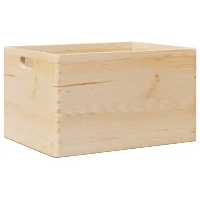 vidaXL Lesena škatla s pokrovom 40x30x23 cm trdna borovina