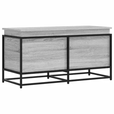 vidaXL Škatla s pokrovom siva sonoma 100x40x51,5 cm inženirski les