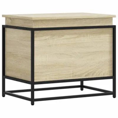 vidaXL Škatla s pokrovom sonoma hrast 60x40x51,5 cm inženirski les