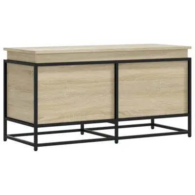 vidaXL Škatla s pokrovom sonoma hrast 100x40x51,5 cm inženirski les