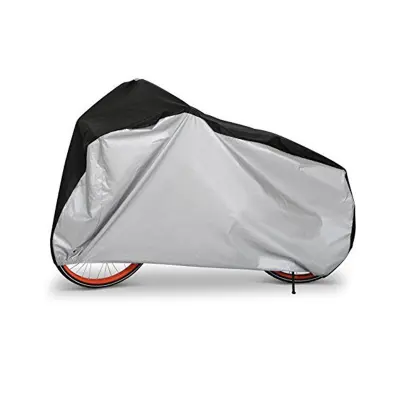 Srebrna in črna prevleka za kolo - 190T srebrno prevlečena tkanina iz tafta  XL