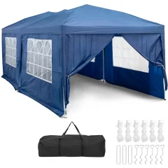 Vrtni paviljonski šotor z nepremočljivimi stenami, 3 x 6 m