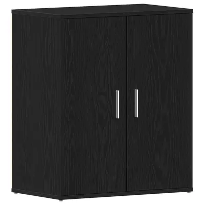 vidaXL Kabinet za čevlje Črn Oreh 60x35x70 cm Iz Inženirske Lesene