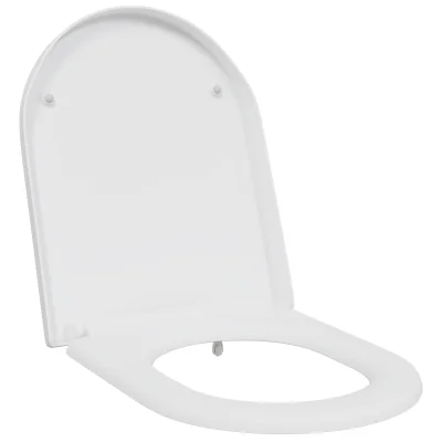 vidaXL WC pokrov s hitro odstranitvijo in tiho zaporo Duroplast, bela