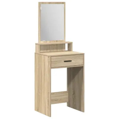vidaXL Toaletna mizica s predali iz sonomskega hrasta 50x41x140 cm