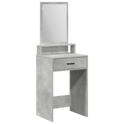 vidaXL Toaletna miza s predali Betonsko siva 50x41x140 cm