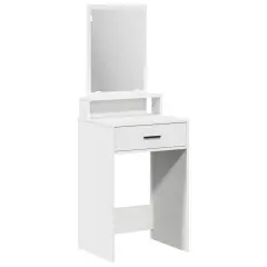 vidaXL Toaletna miza z predali Bela 50x41x140 cm