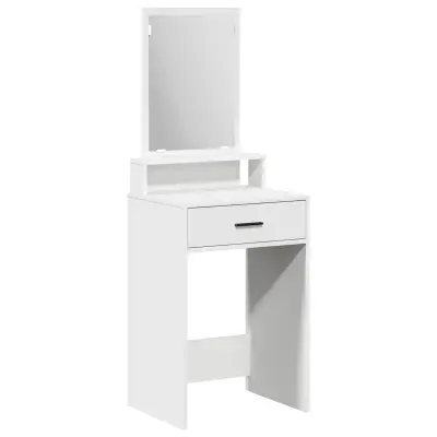 vidaXL Toaletna miza z predali Bela 50x41x140 cm