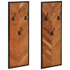 vidaXL Stojala za plašče 2 kosa 35x1x90 cm masivni les akacija