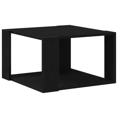 vidaXL Klubska mizica Črna Oreh 85x55x31 cm Iz inženirskega lesa