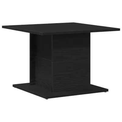 vidaXL Klubska miza Črn hrast 55.5x55.5x40 cm Inženirski les