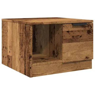 vidaXL Kava miza Stari les 50x50x36 cm Inženirski les