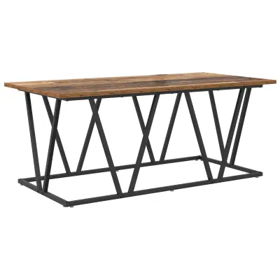 vidaXL Kavna miza Staro leseno 100x50x40 cm, narejena iz lesa in kovine