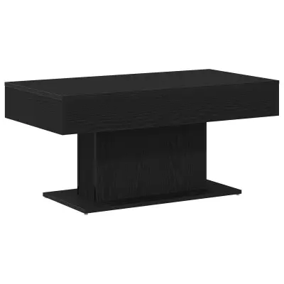vidaXL Klubska miza Črna Oreh 96x50x45 cm - Inženirski les