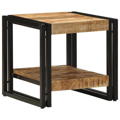 vidaXL Kavoska miza 40x50x38 cm trden grob les mangovca