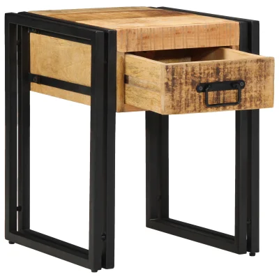 vidaXL Stranska miza 40x40x50 cm Trden grob les mango