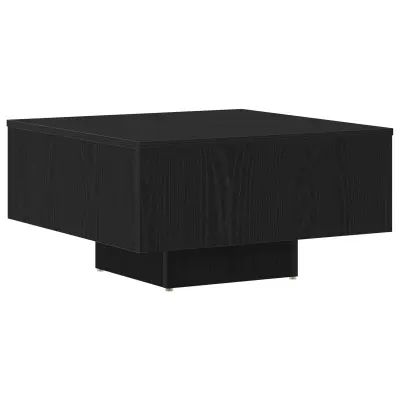 vidaXL Kavna miza Črno hrast 60x60x31,5 cm, narejena iz lesa