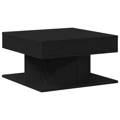 vidaXL Klubska miza Črna Oreh 57x57x30 cm iz vezanega lesa