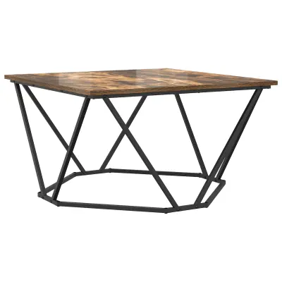 vidaXL Klubska miza Prekajeno Oreh 80x80x45 cm Izdelano iz lesa